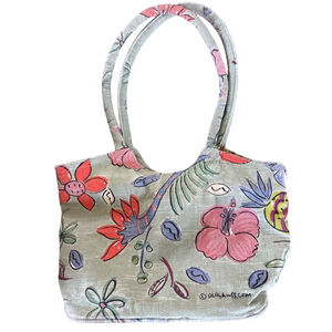 Women's Sally Huss Tropical Floral Tote Bag Green/Pink One Size
